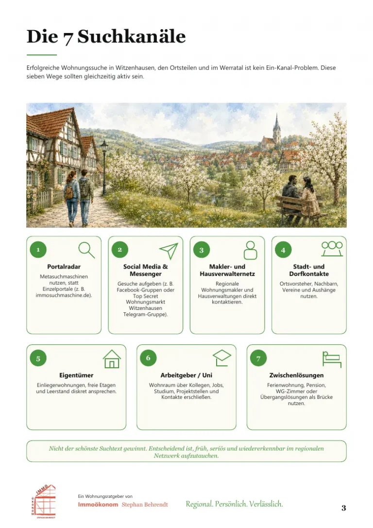 Die sieben Suchkanäle für die Wohnungssuche in Witzenhausen