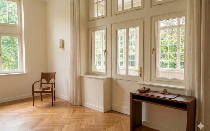 Visualisierung einer Loggia und Wohnsituation im Schloss Lenoir